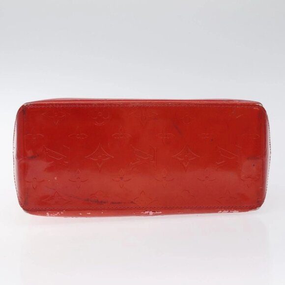 LOUIS VUITTON Monogram Vernis Reade PM Hand Bag Red Rouge M91088 LV Auth 120043 - Picture 7 of 16